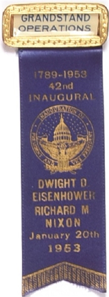 Eisenhower Grandstand Operations 1953 Inaugural Ribbon