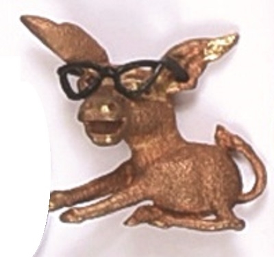 Goldwater Donkey Pin With Glasses