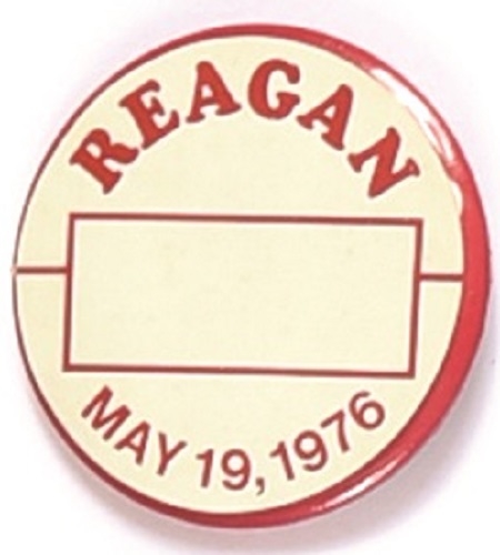 Reagan May 19, 1976 Name Badge