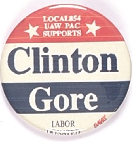 UAW Local 854 Supports Clinton, Gore