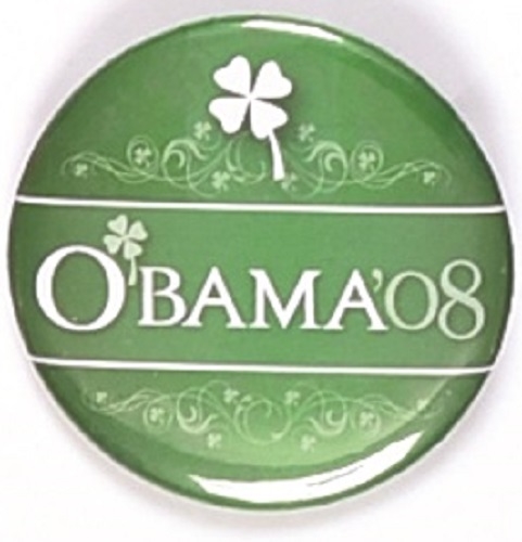 Obama Irish Four-Leaf Clover Pin