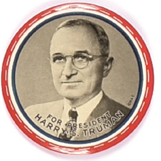 Truman for President 3 1/2 Inch Celluloid