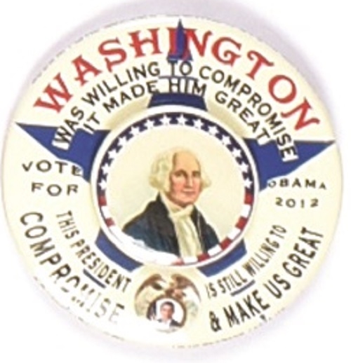 Obama, George Washington 3-D Pin