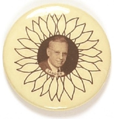 Landon Rare Brown, White Sunflower Pin