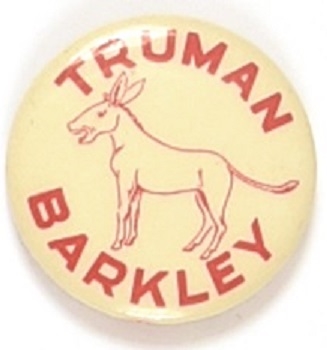 Truman, Barkley Red Donkey Pin