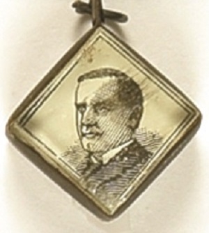William McKinley Glass Cube Charm