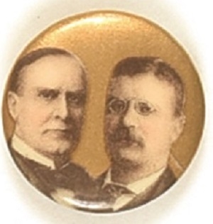 McKinley, Roosevelt Gold Background Jugate