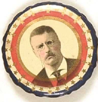 Theodore Roosevelt Gold Stars Celluloid