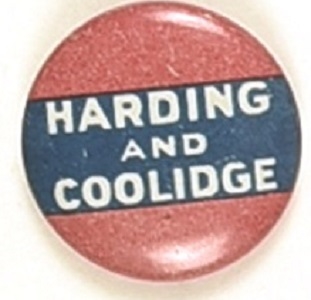 Harding, Coolidge 7/8 Inch RWB Litho