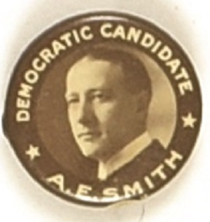 A.E. Smith Democratic Candidate, Early New York Pin
