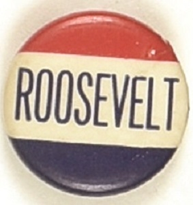 Franklin Roosevelt Red, White, Blue Celluloid