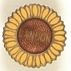 Alf Landon Enamel Sunflower Stud