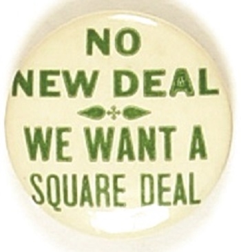 WIllkie No New Deal Green Letters
