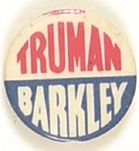 Truman, Barkley Red, White and Blue Celluloid