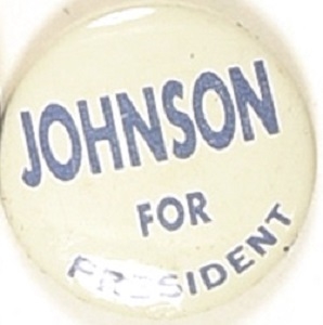 Johnson for President Blue, White Litho