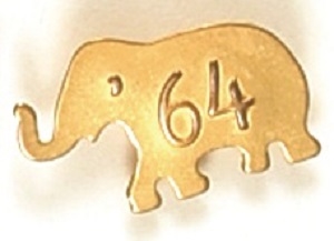 Goldwater 64 Embossed Elephant Pin
