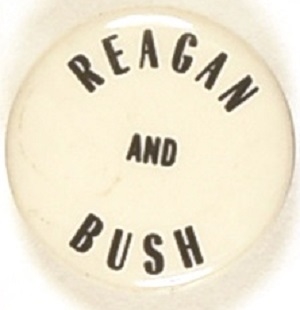 Reagan and Bush 7/8 Inch Celluloid