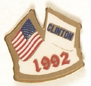 Clinton Flags 1992 Enamel Pin
