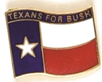 George H.W. Bush Texas Delegation Flag Pin