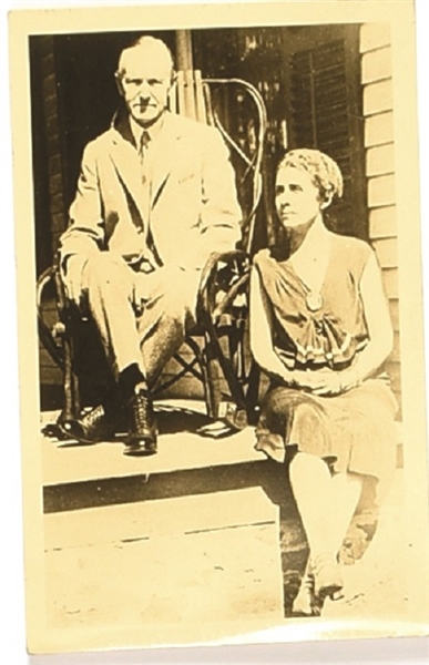 Calvin and Grace Coolidge Postcard