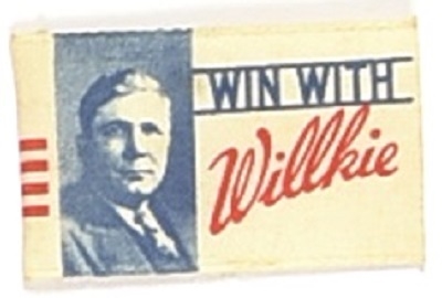 Win With Willkie Small Cloth Flag