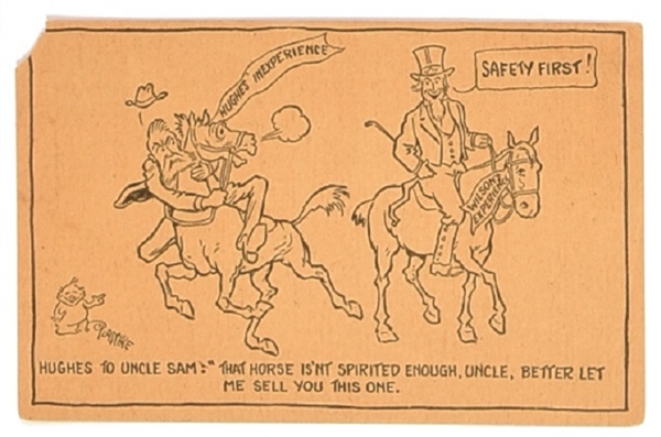 Uncle Sam Anti Charles Hughes Postcard