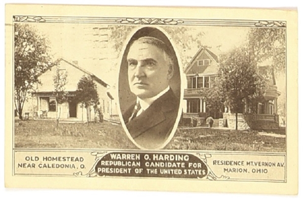 Harding Ohio Homes Postcard