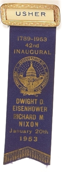 Eisenhower 1953 Inaugural Usher Badge