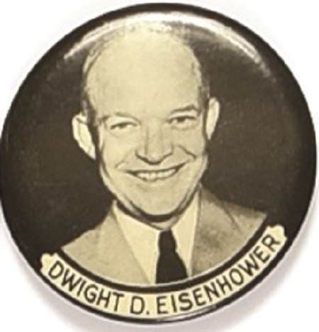 Eisenhower Black, White Picture Pin