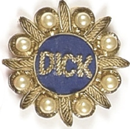 Nixon Embroidered "Dick" Cloth Pin