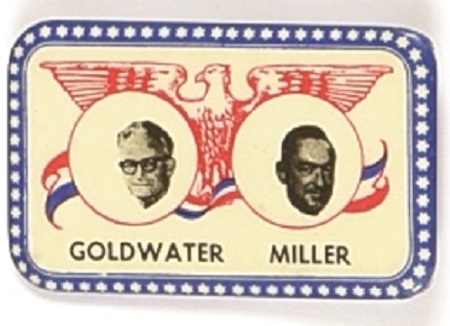 Goldwater, Miller Fargo Rubber Stamp Rectangle Jugate