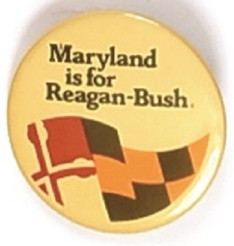 Rare Maryland for Reagan-Bush 1984 Delegation Pin