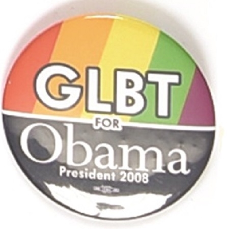 Barack Obama GLBT Rainbow Pin