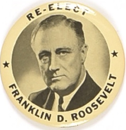 Re-Elect Franklin Roosevelt 3 1/2 Inch Celluloid