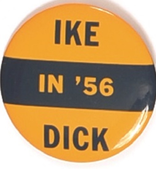 Ike, Dick in 56 Blue and Yellow 3 1/2 Inch Celluloid