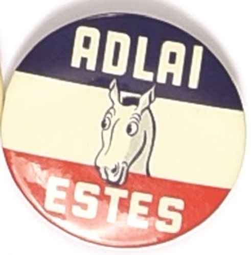 Adlai and Estes Democratic Donkey Celluloid