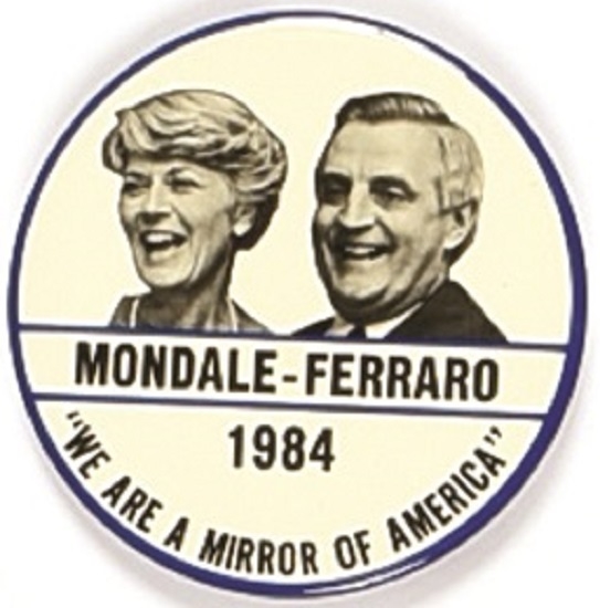 Mondale, Ferraro Mirror on America Jugate