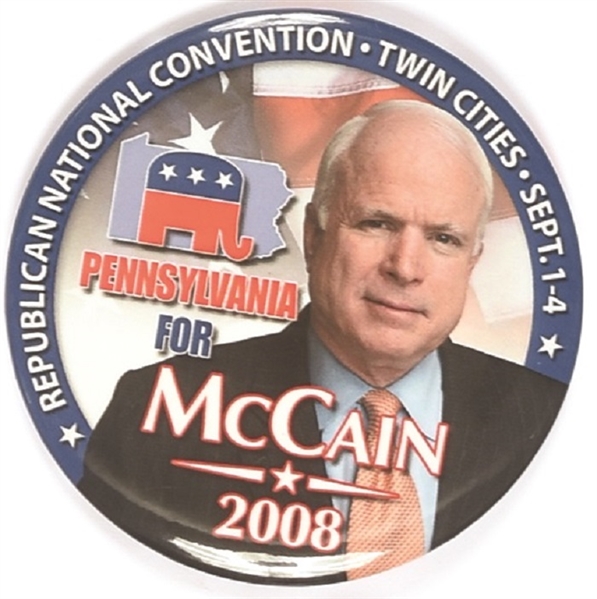 Pennsylvania for McCain Twin Cities Convention Pin