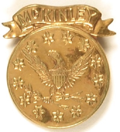William McKinley Metal Eagle Pinback