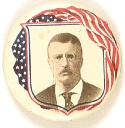Theodore Roosevelt Flag Celluloid