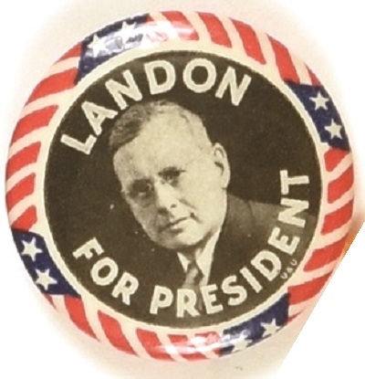 Landon for President Stars, Stripes Border