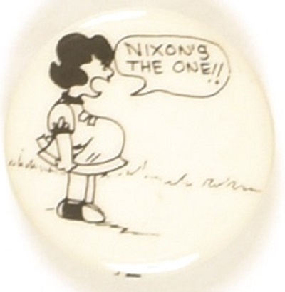 Nixons the One! Cartoon Pin