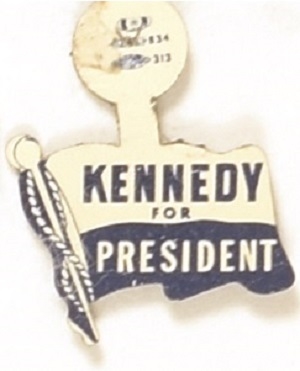Kennedy for President Flag Litho Tab