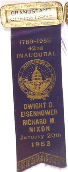 Eisenhower Inaugural Grandstand Badge