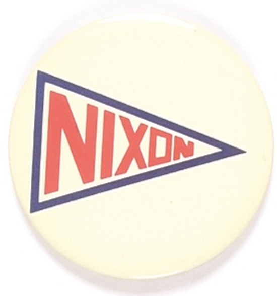 Nixon Pennant Celluloid, Red Letters