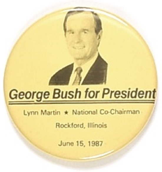 Bush 1987 Illinois Celluloid