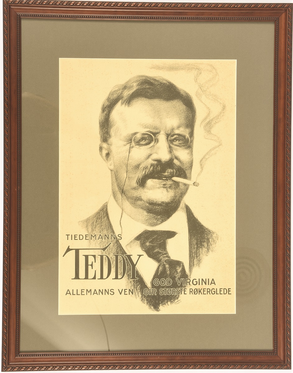 Lot Detail - Theodore Roosevelt Tiedemanns Cigarettes Poster