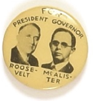 Roosevelt and McAlister Tennessee Coattail Jugate