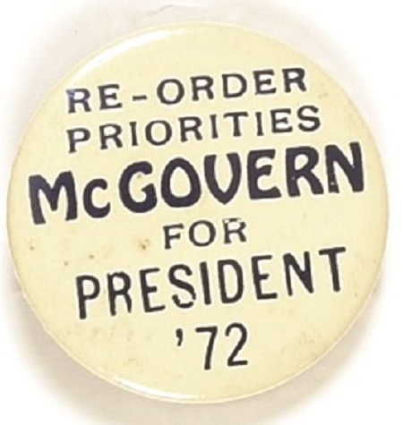 Re-Order Priorities McGovern for President