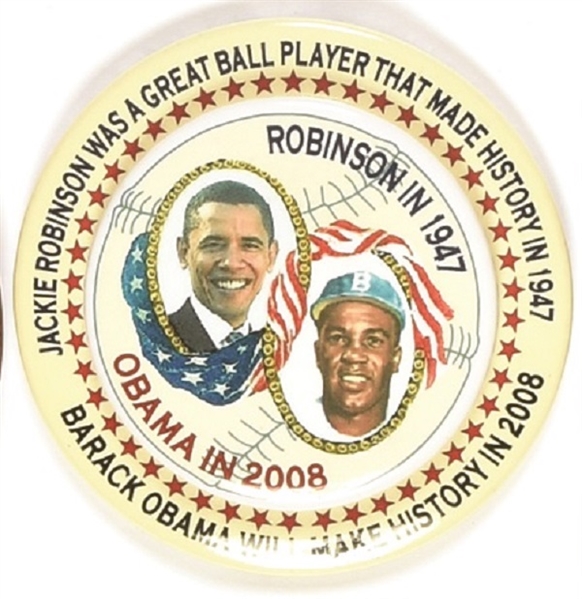 Obama, Jackie Robinson 3-D Pin from 2008